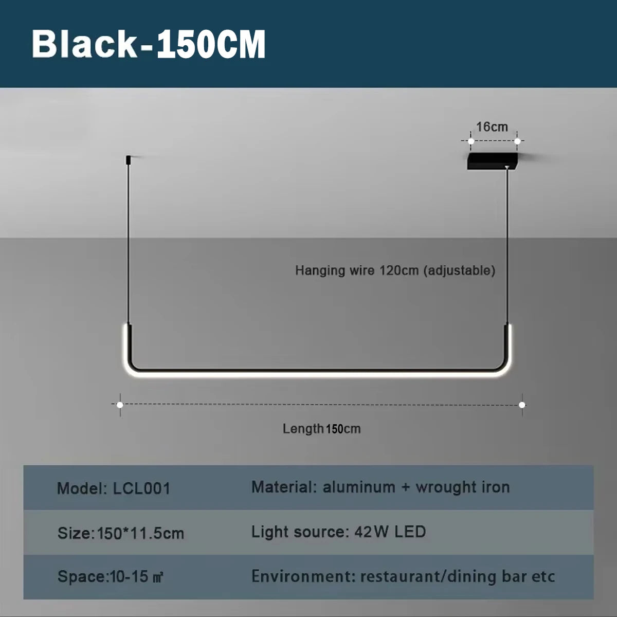 Modern LED Pendant Light 90/120/150cm Remote Control Hanging Light Bedroom Living Room Dining Room Pendant Light LED Lighting
