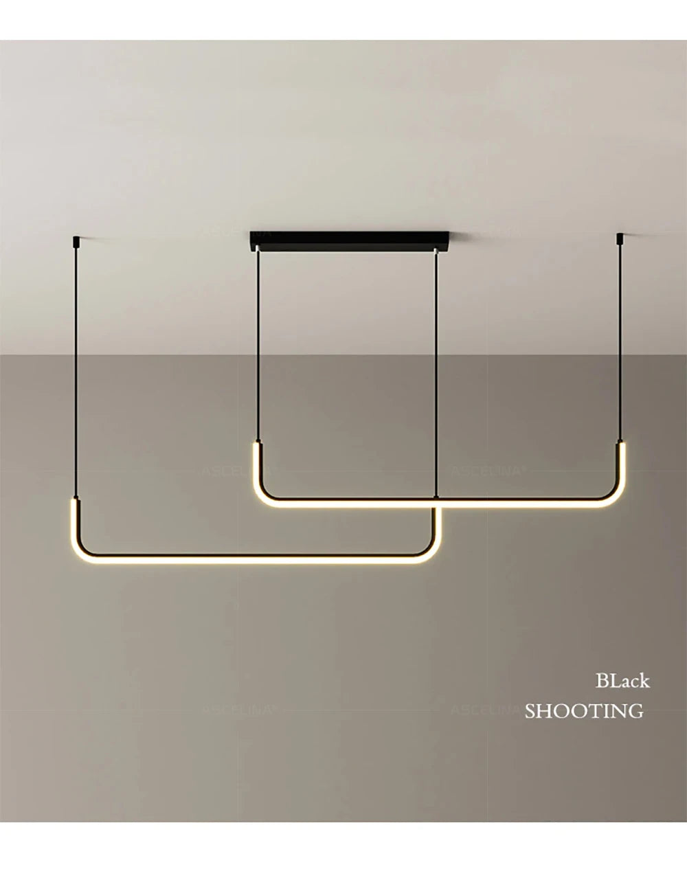 Modern LED Pendant Light 90/120/150cm Remote Control Hanging Light Bedroom Living Room Dining Room Pendant Light LED Lighting