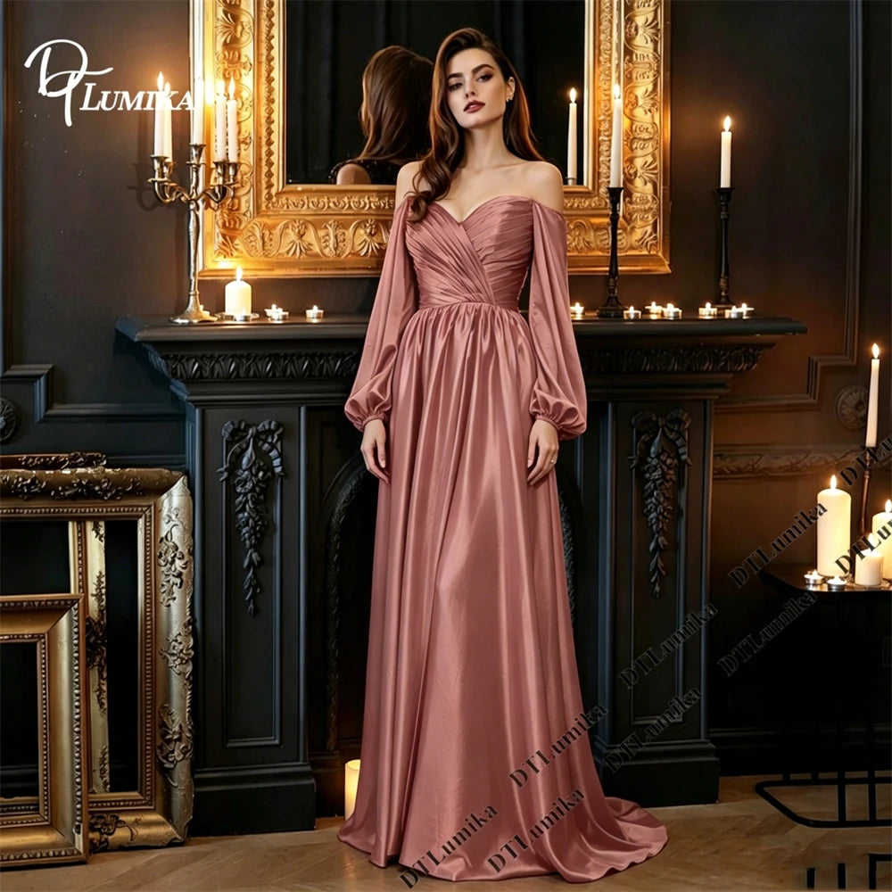 DTLumika Soft Satin Evening Dress