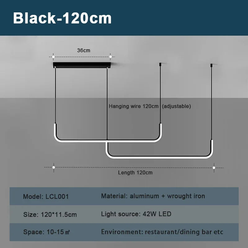 Modern LED Pendant Light 90/120/150cm Remote Control Hanging Light Bedroom Living Room Dining Room Pendant Light LED Lighting