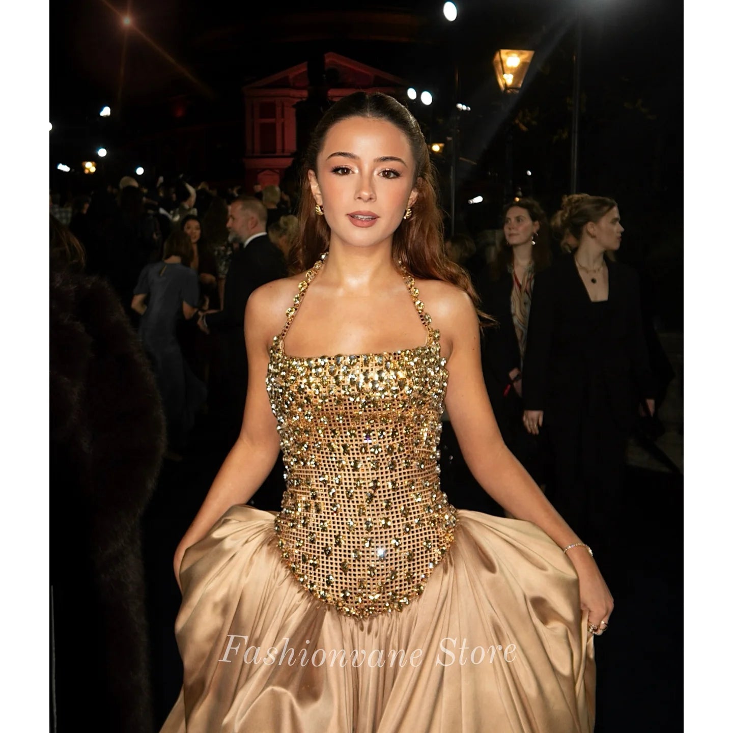 Satin Women Evening Dress .