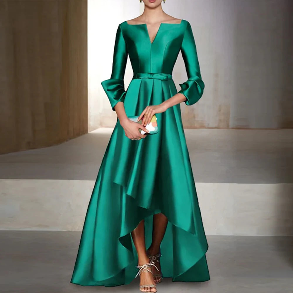 Customized Satin Saudi Arabia Evening Dress