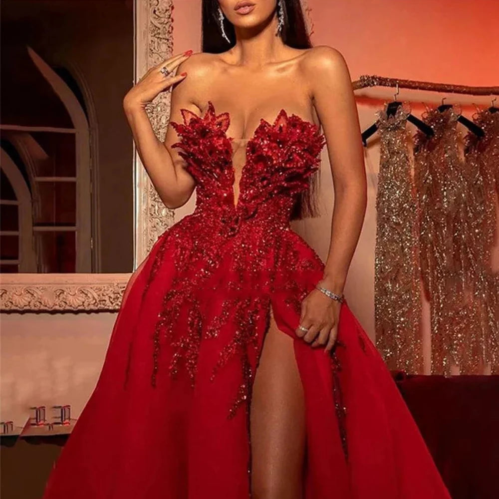 Elegant Gorgeous Satin Evening Dresses .