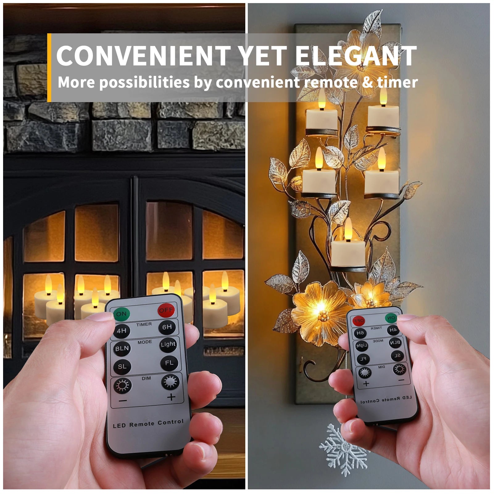 Rechargeable Flameless Tea Lights with Remote LED Tealights Battery Operated Realistic Flickering for Home Holiday Wedding Table