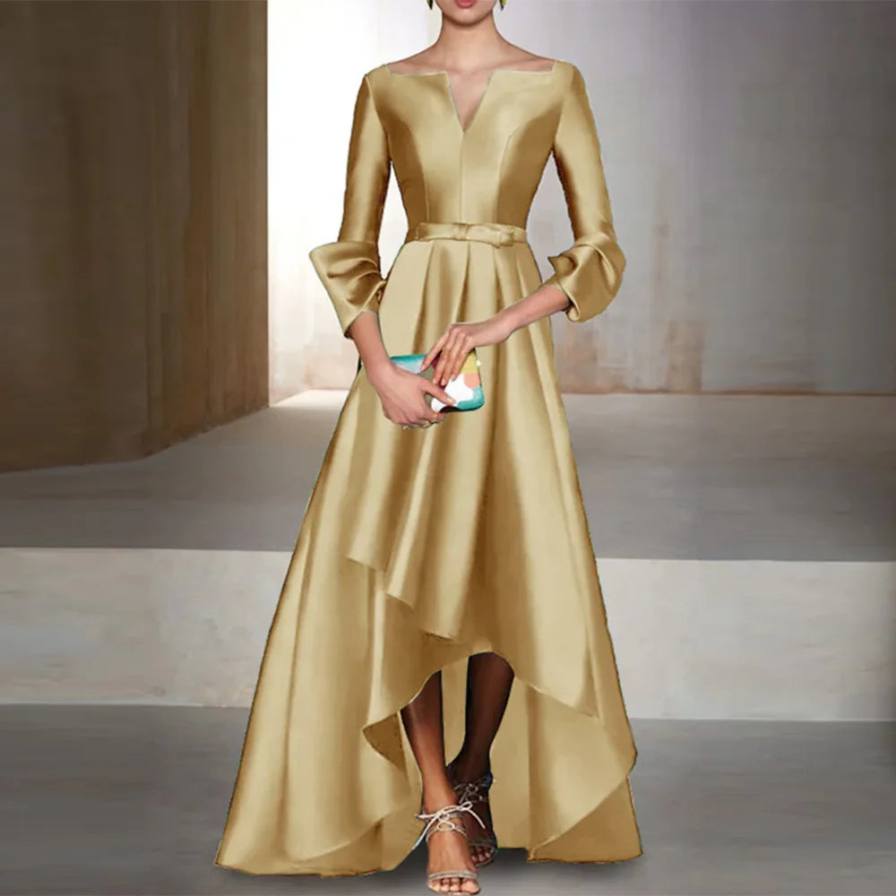 Customized Satin Saudi Arabia Evening Dress