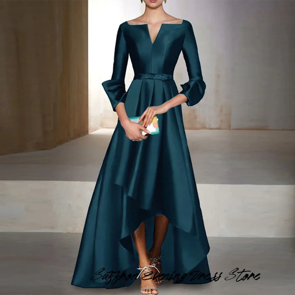 Customized Satin Saudi Arabia Evening Dress