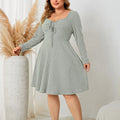 Plus Size Knit A-Line Dress
